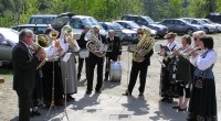 Forra Hornmusikk spiller under fjorårets 17.mai feiring.